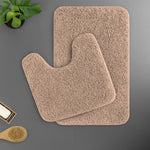 Polyester Contour Bath Mat Set (Rust , 45x 75 cm & 40x45)