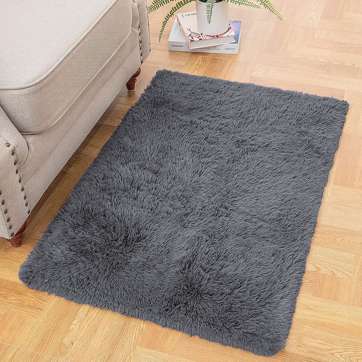 Doormats Marino Fur 2000 GSM (60x90 cm, Grey)