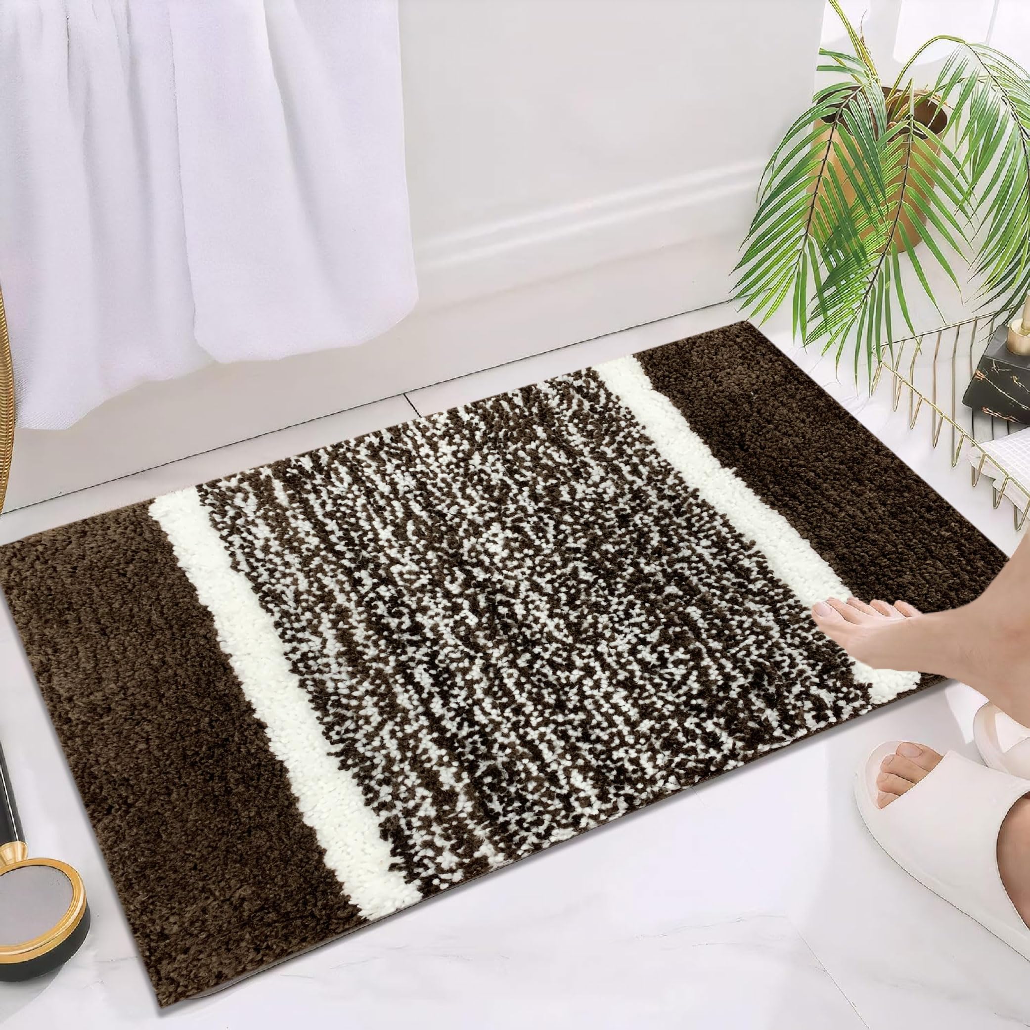 Rio Bath Mat 1800 GSM (38x58 cm, Chocolate)