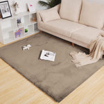 Rabbit Fur Super Soft Carpet (Taupe, 4x6 Feet)