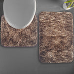 Hawaii Contour Rugs for Bathroom Set of 2(Rock brown, 45 x 75 Cm)