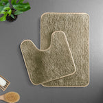 Newman Polyester Contour Bath Mat Set of 2 (Anti Gold 45x75 cm & 40x45)