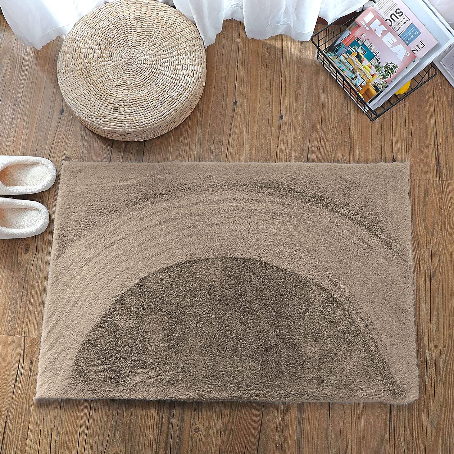 Rabbit Fur Soild Bath (Taupe, 40x60 cm)
