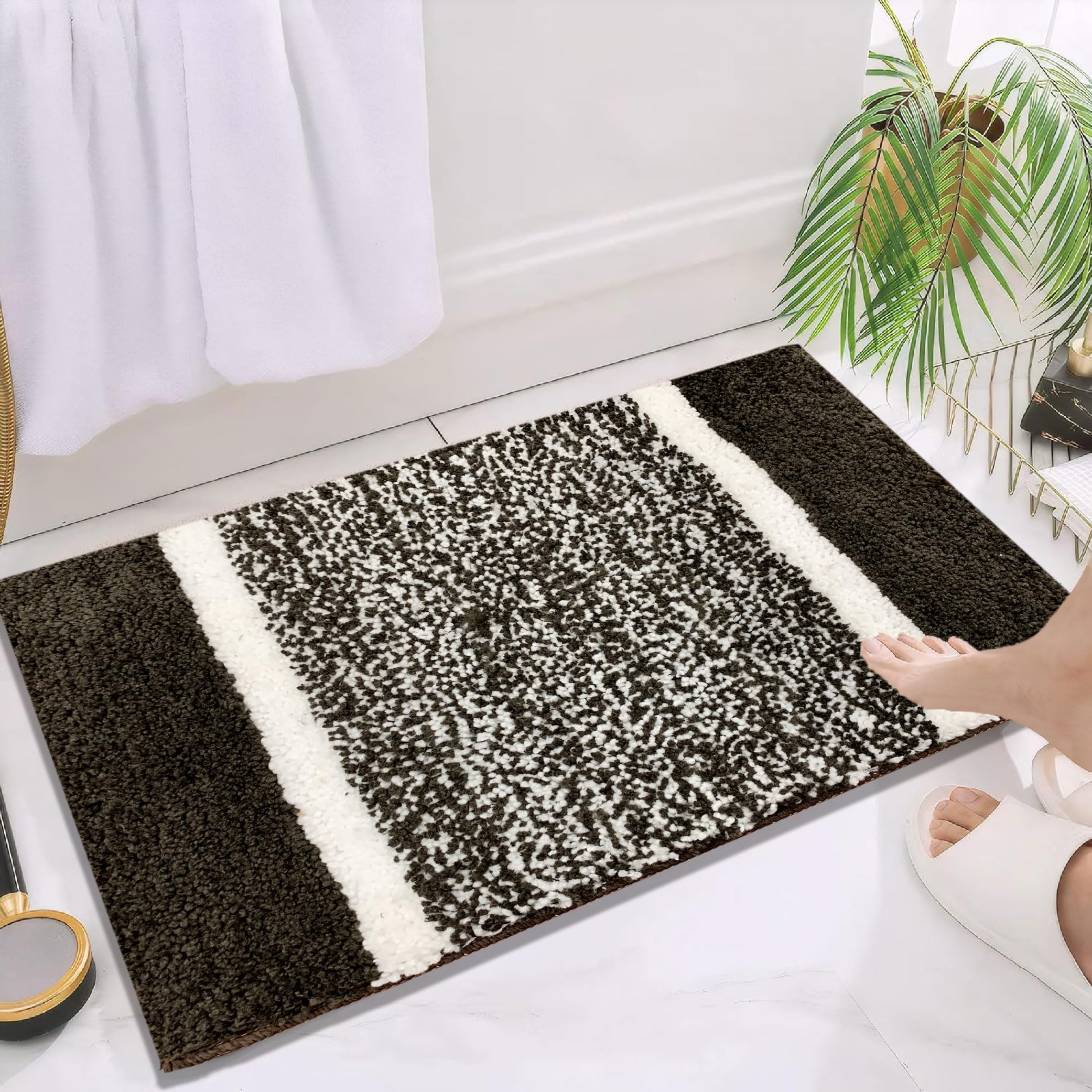 Rio Bath Mat 1800 GSM (38x58 cm,  Arabic Coffee)