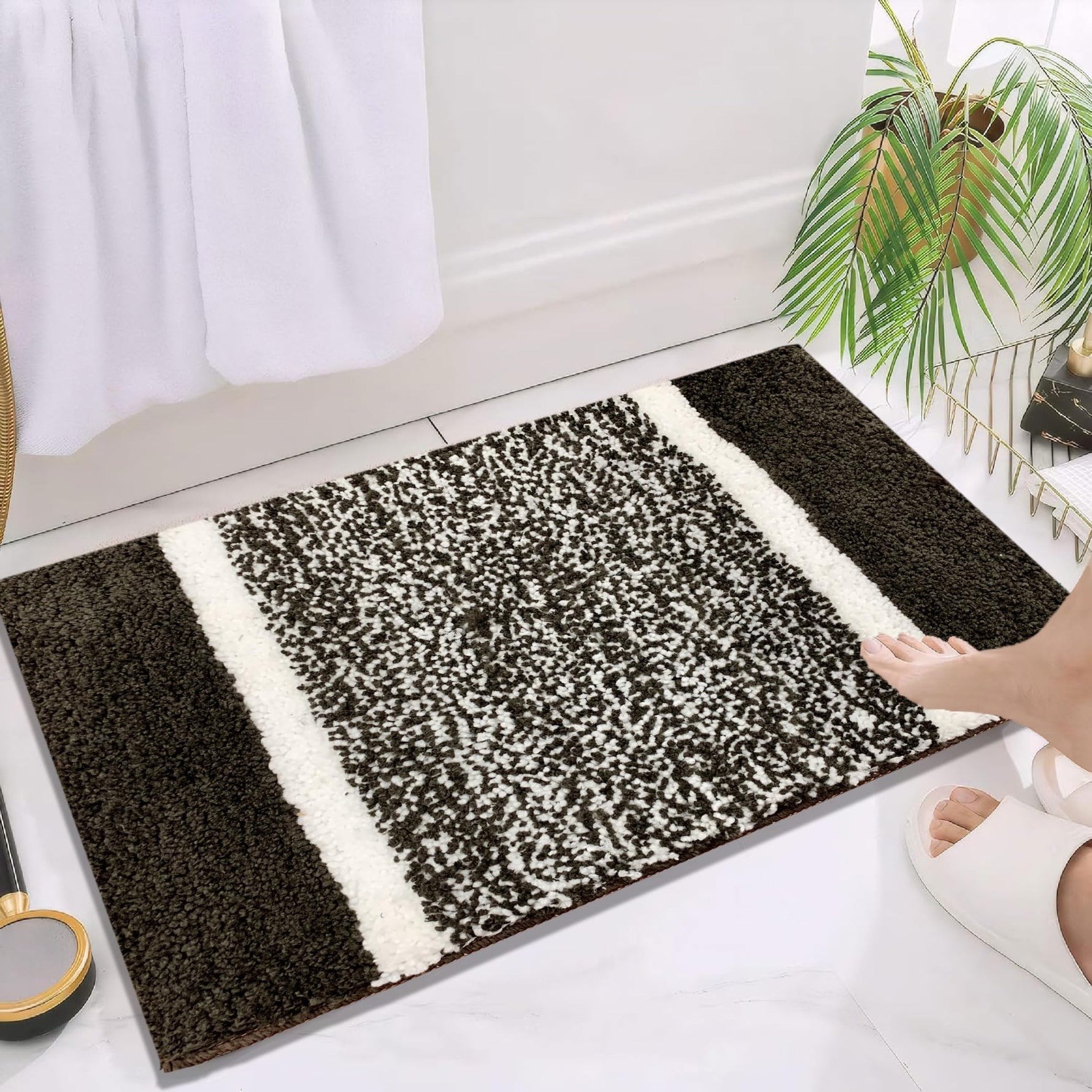 Rio Bath Mat 1800 GSM (38x58 cm,  Arabic Coffee)