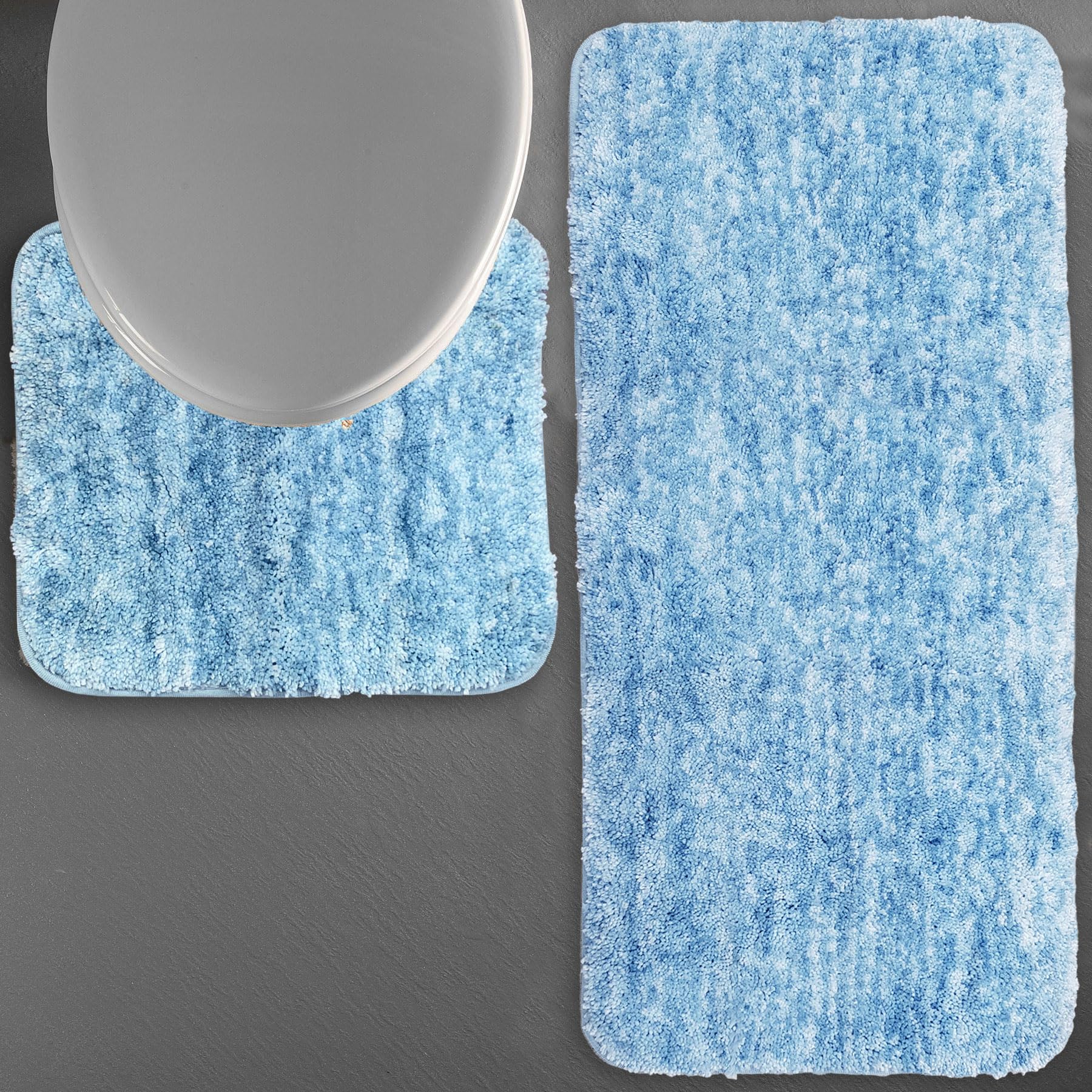 Hawaii Contour Rugs for Bathroom Set of 2(Cloud, 60 x 90 Cm)