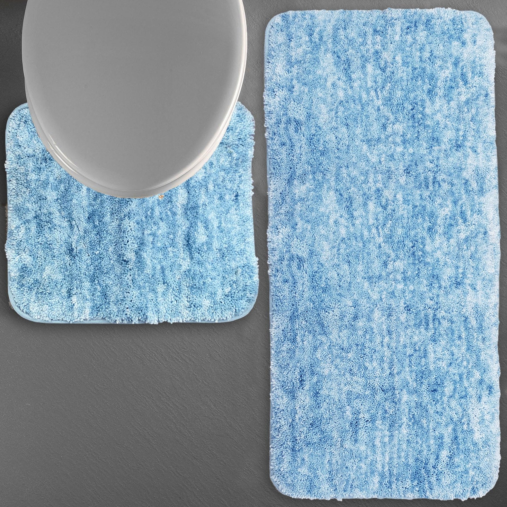 Hawaii Contour Rugs for Bathroom Set of 2(Cloud, 60 x 90 Cm)