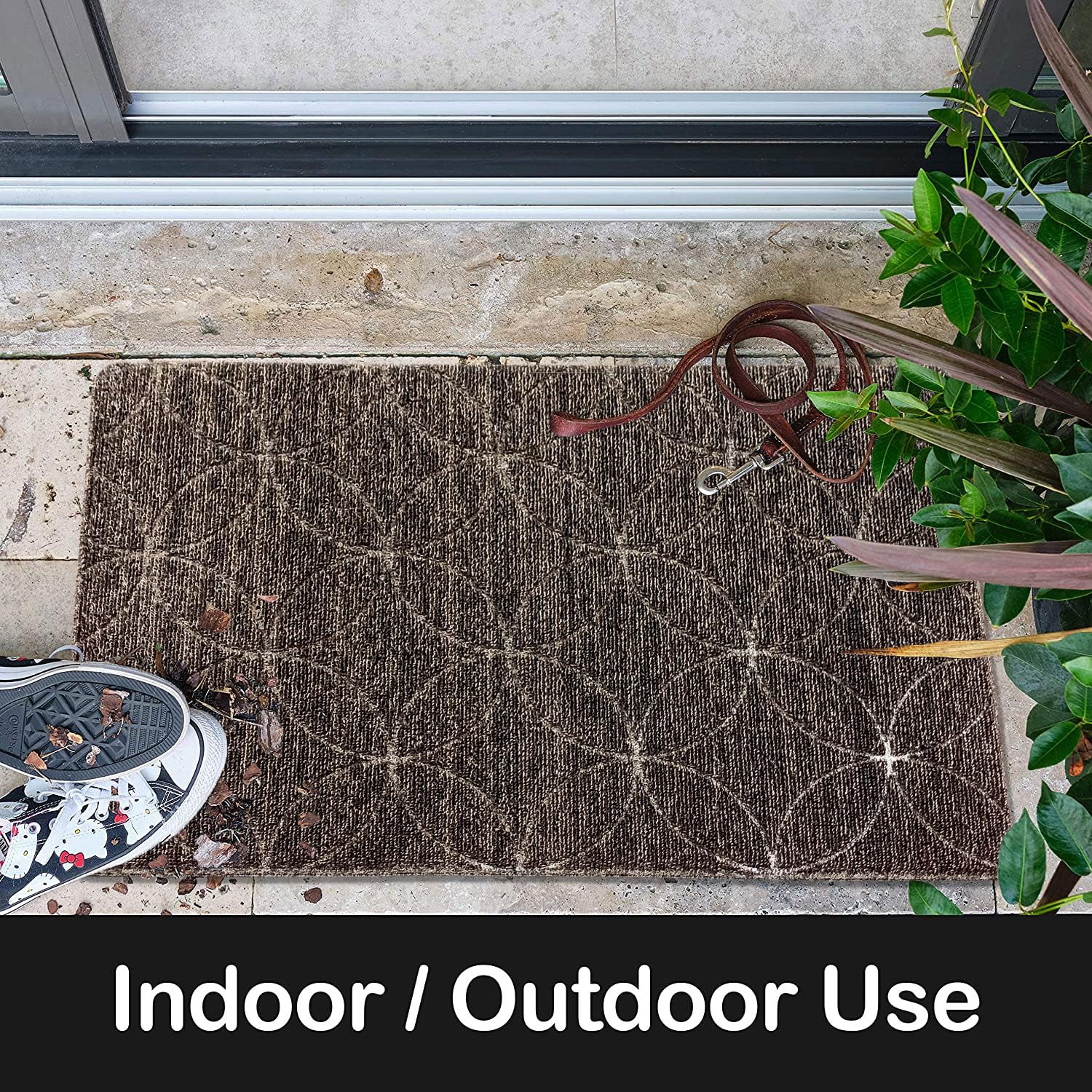 PVC Door Mat for Home Entrance Indoor & Outdoor(40x60 cm - Choco)