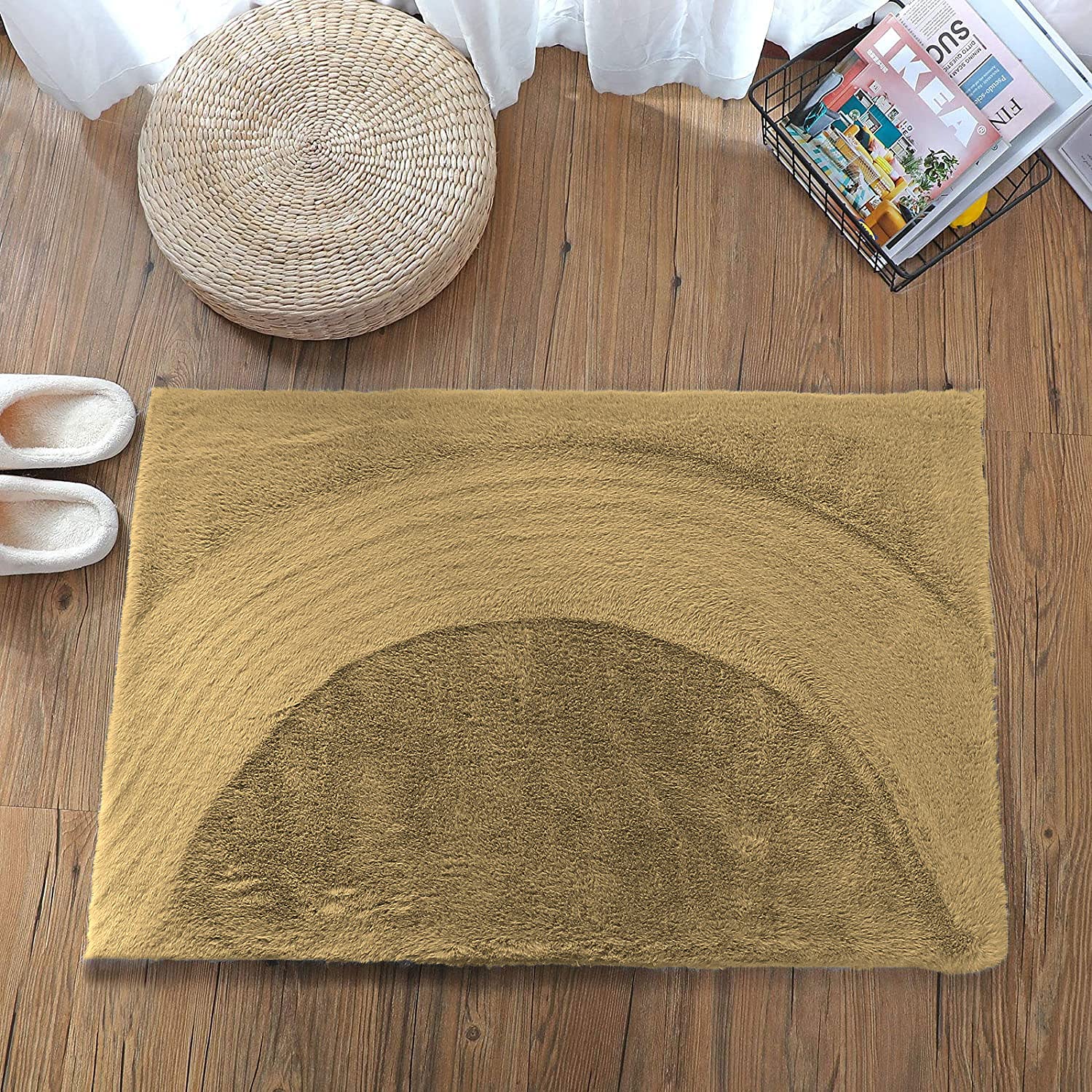 Rabbit Fur Soild Bath (Anti-Gold, 40x60 cm)