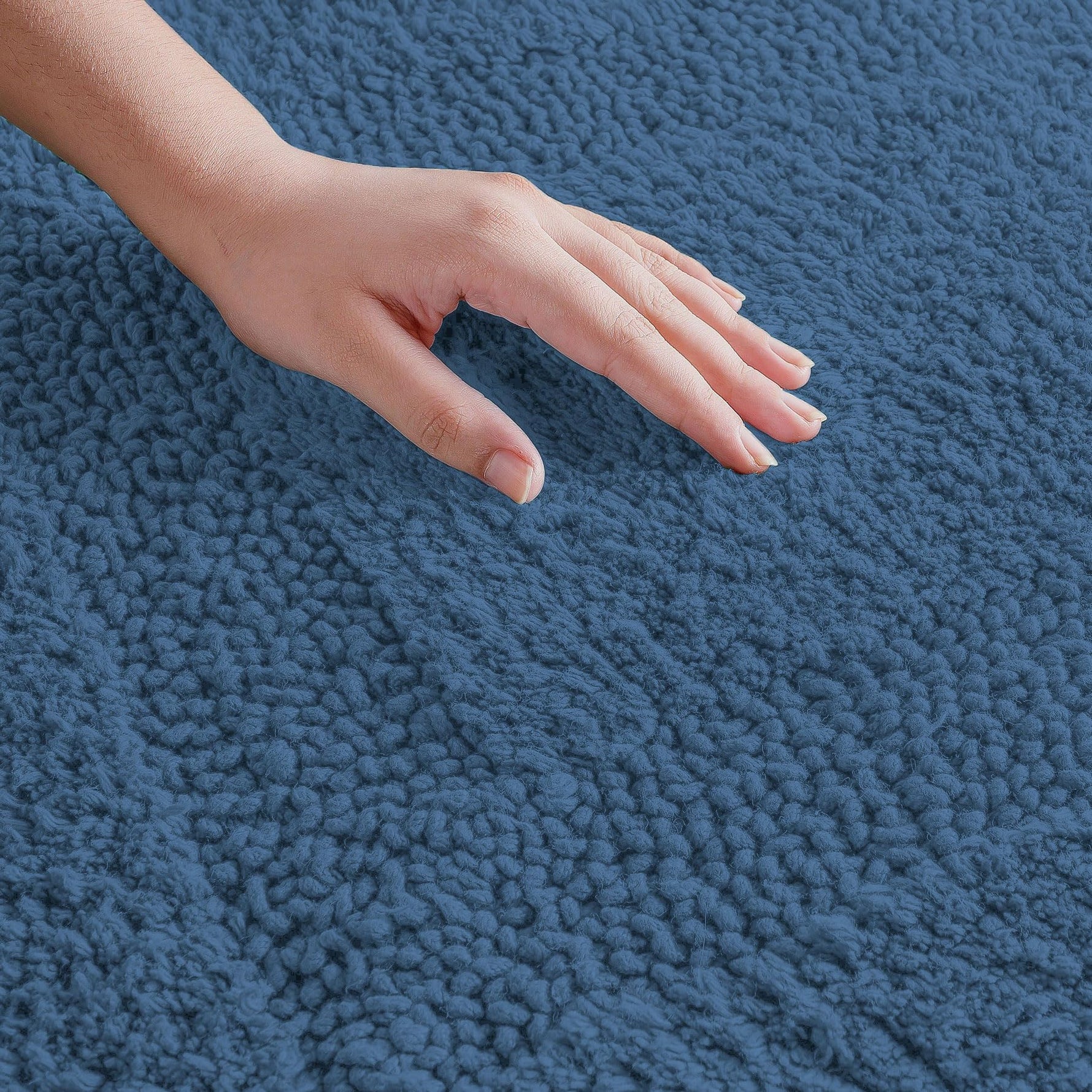 Paris Reversible Bath Mat 100% Cotton (Teal, 40x60 cm)