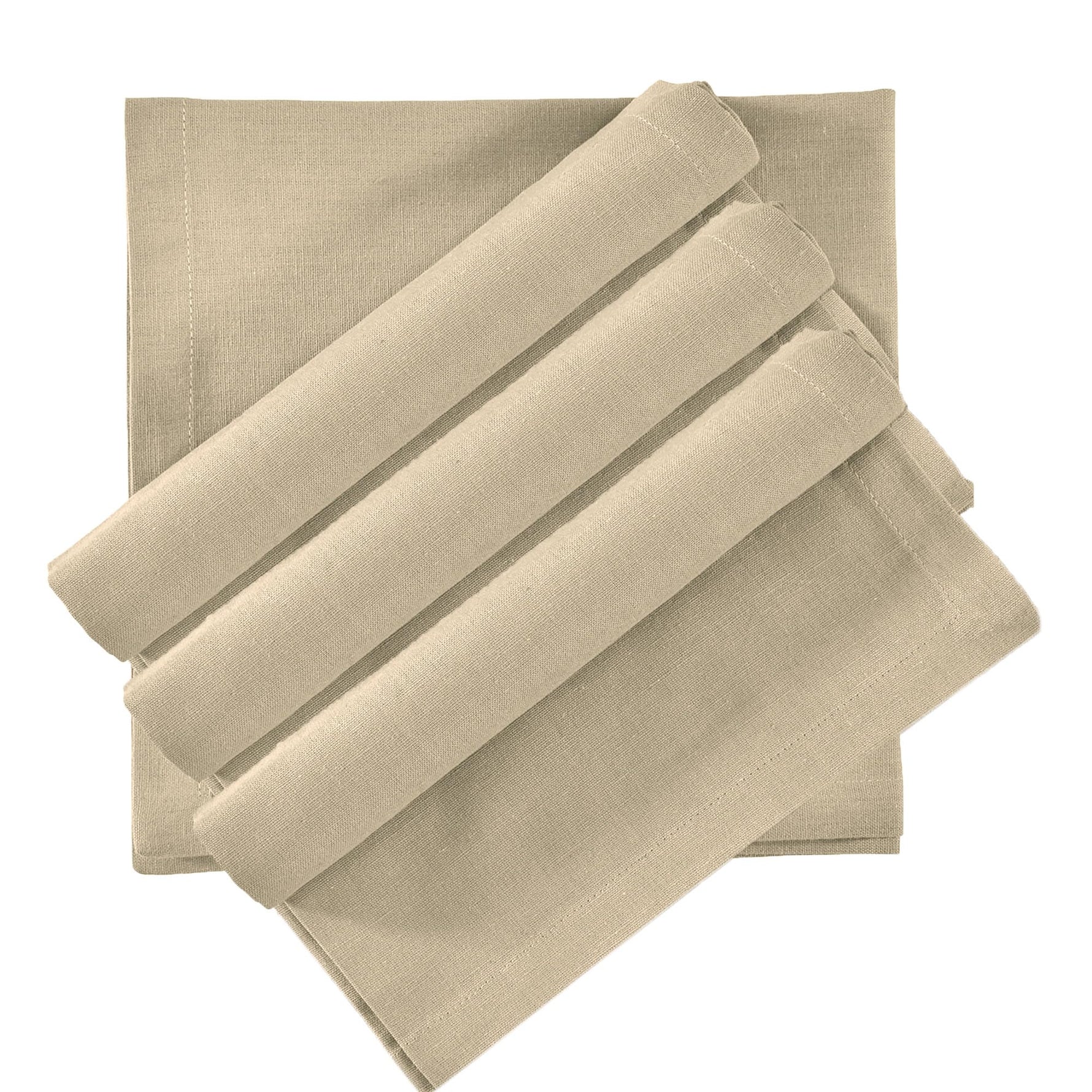 Cotton Kitchen Napkin Set of 4 (Beige, 45x45 cm)