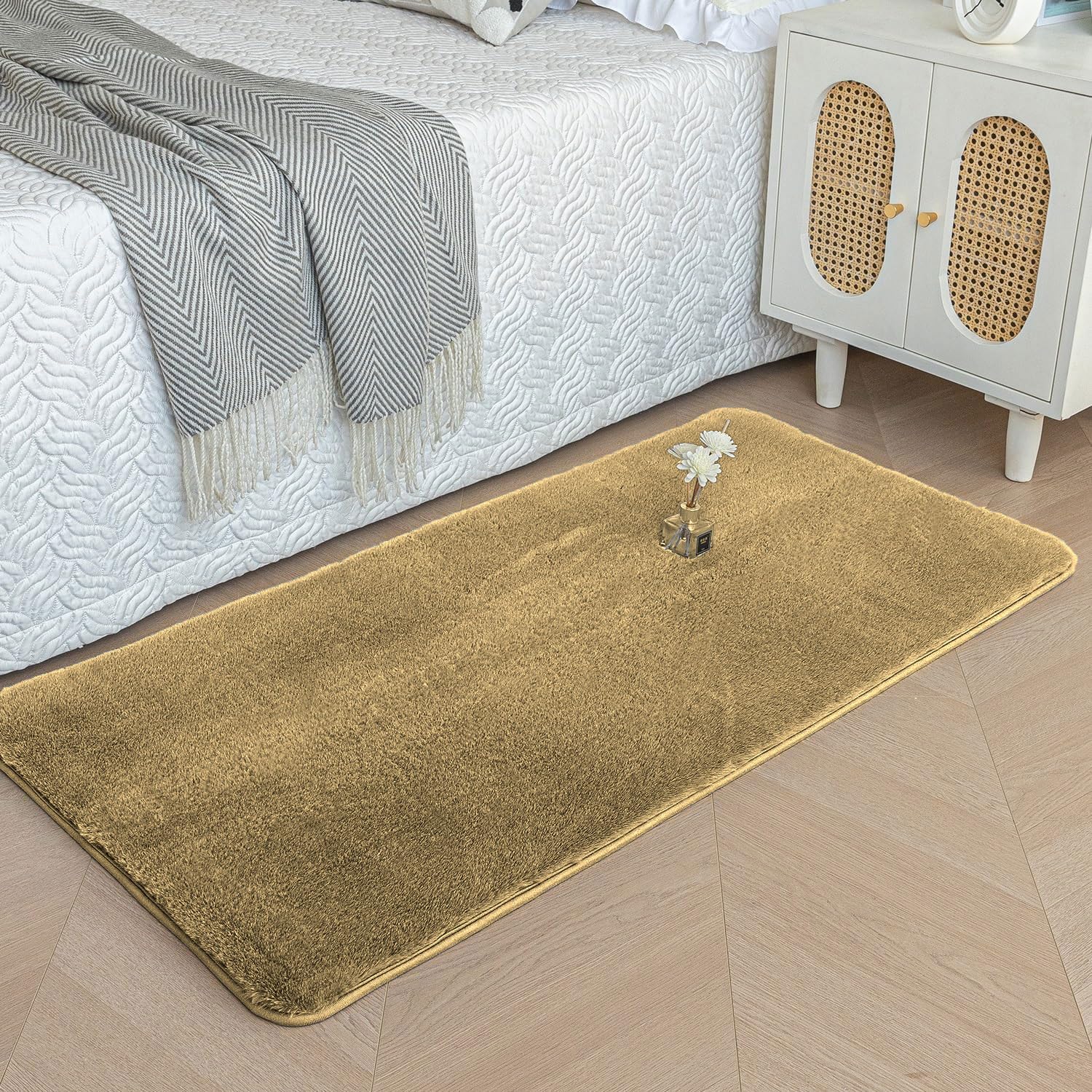 Rabbit Fur Super Soft Bath Mat (Anti-Gold, 60x90 cm)