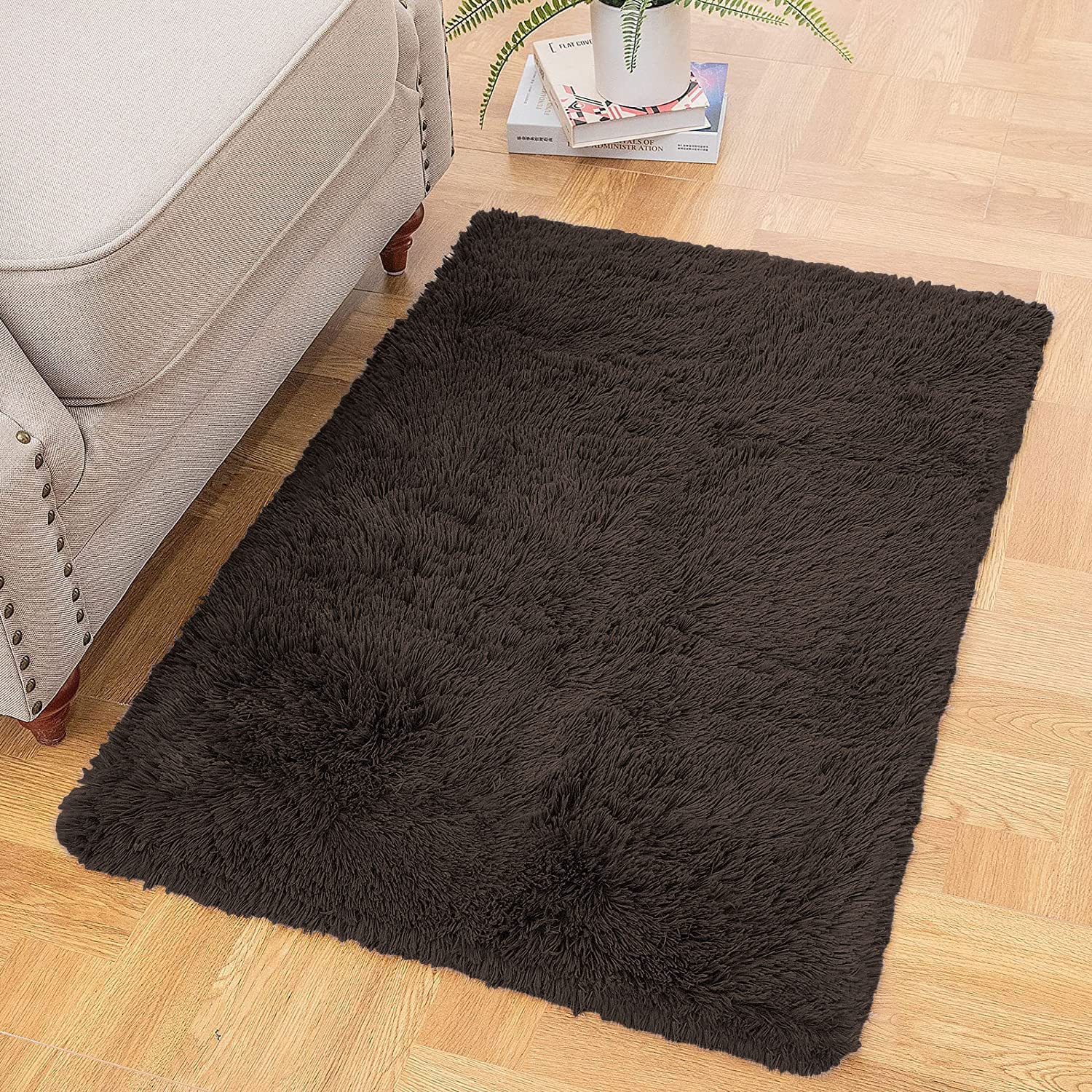 Doormats Marino Fur Super Soft 2000 GSM (60x90 cm, Chocolate)