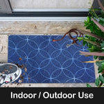 PVC Door Mat for Home Entrance Indoor & Outdoor(40x60 cm - Blue)