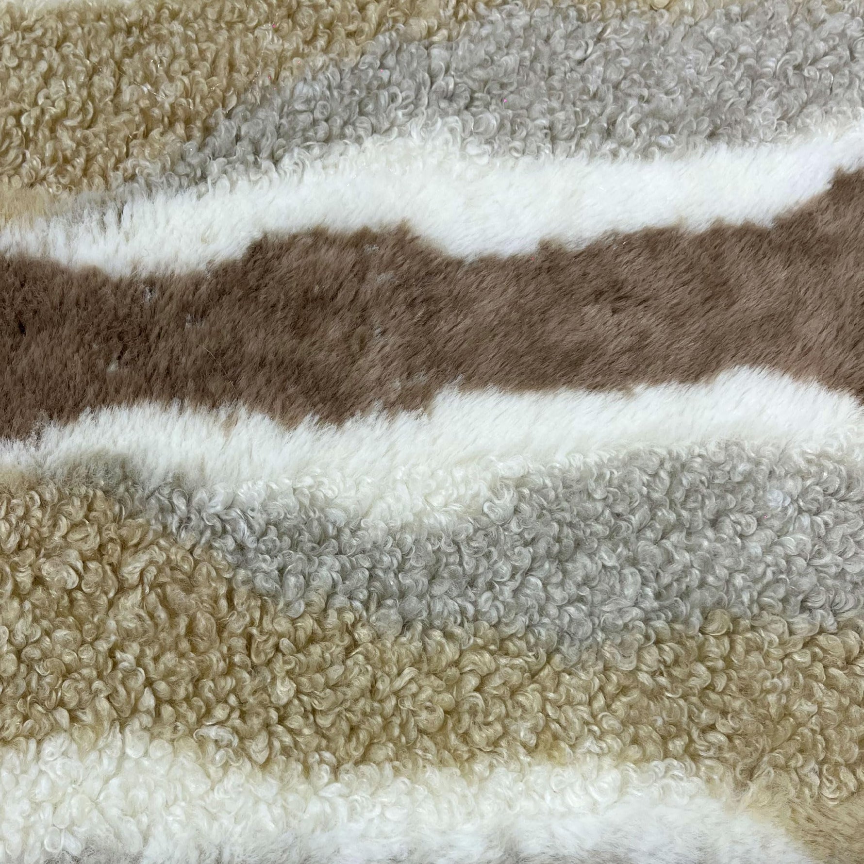 Sofa Cover for 5 Seater Tiger Print Plush Polyester ( 70x180 cm & 60x70 cm , Brown )