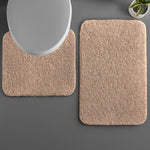 Polyester Contour Bath Mat Set (Rust , 45x 75 cm & 40x45)