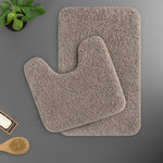 Polyester Contour Bath Mat Set (Taupe  , 45x 75 cm & 40x45)