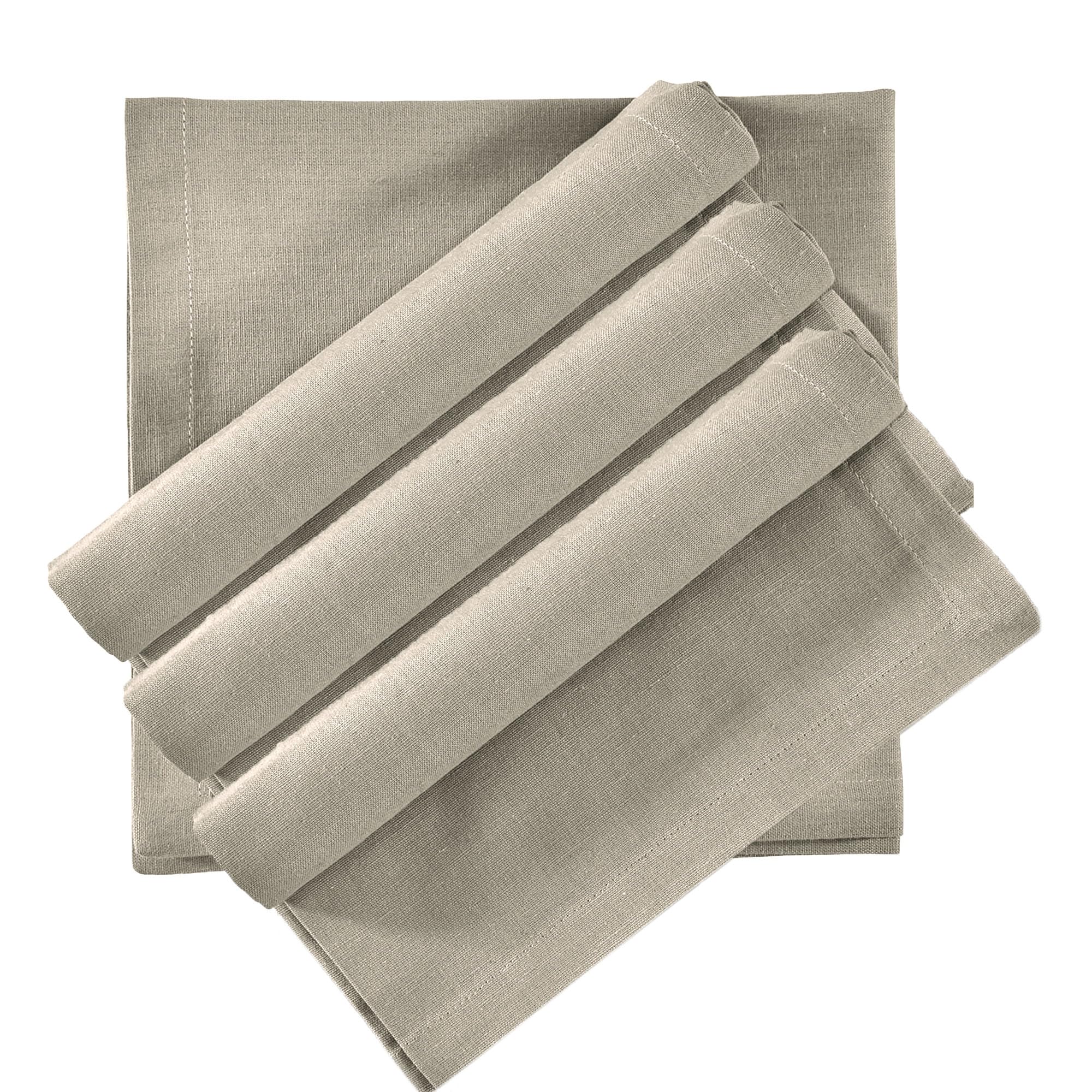 Cotton Kitchen Napkin Set of 4 (Taupe, 45x45 cm)