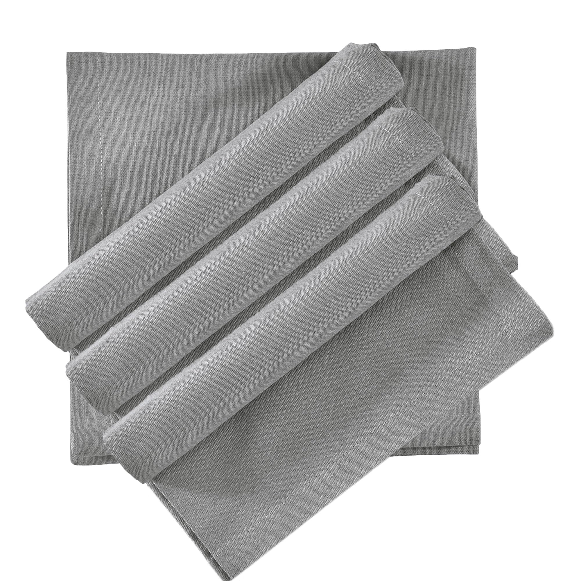 Cotton Kitchen Napkin Set of 4 (Grey, 45x45 cm)