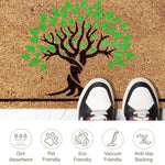 Coir Doormat for Home Entrance (Tree Print Design ,71x45 cm)