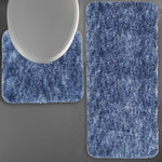 Hawaii Contour Rugs for Bathroom Set of 2(Charcoal, 60 x 90 Cm)