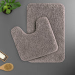 Polyester Contour Bath Mat Set (Cocoa, 45x 75 cm & 40x45)