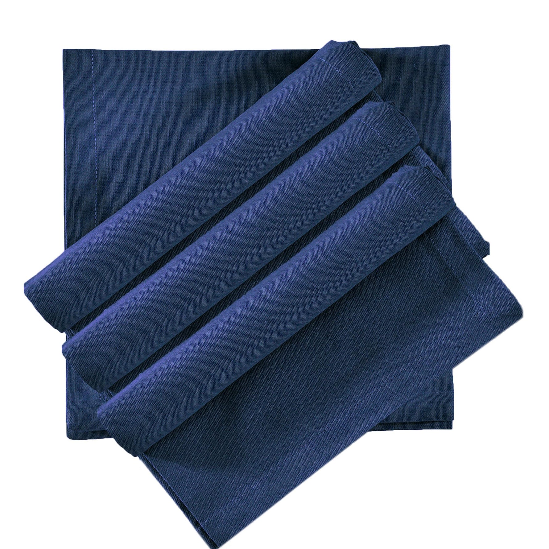 Cotton Kitchen Napkin Set of 4 (Navy Blue, 45x45 cm)
