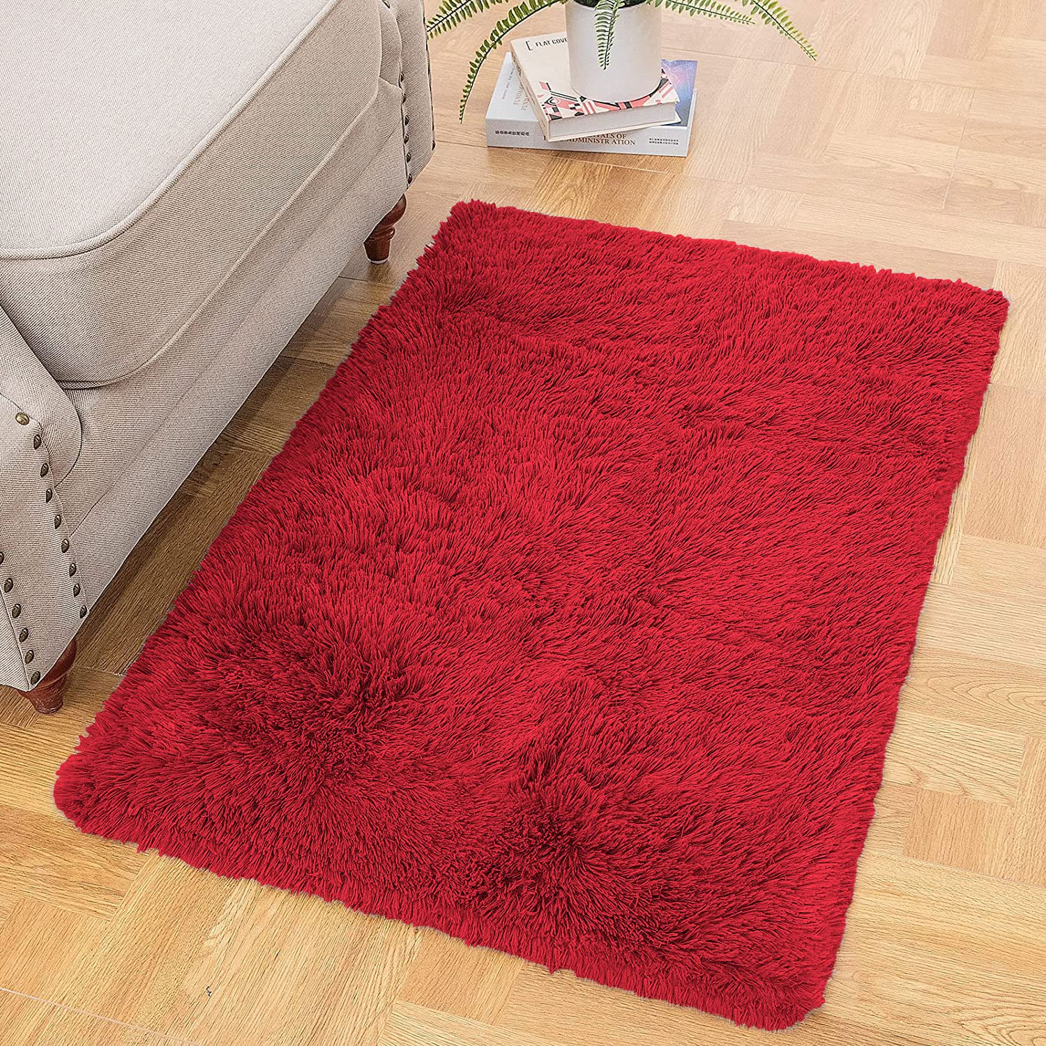 Doormats Marino Fur 2000 GSM (60x90 cm, Maroon)