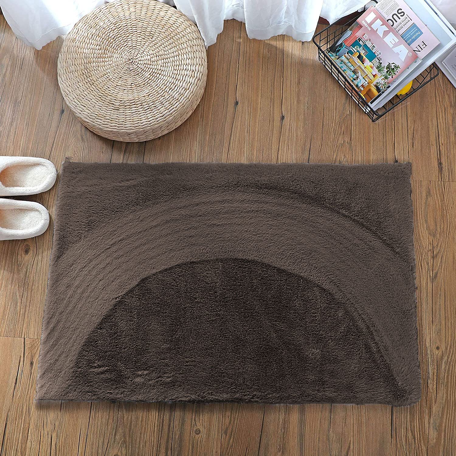 Rabbit Fur Soild Bath (Grey, 40x60 cm)