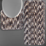 Hawaii Contour Rugs for Bathroom Set of 2(Walnut, 60 x 90 Cm)