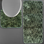 Hawaii Contour Rugs for Bathroom Set of 2(Hunter Green, 60 x 90 Cm)