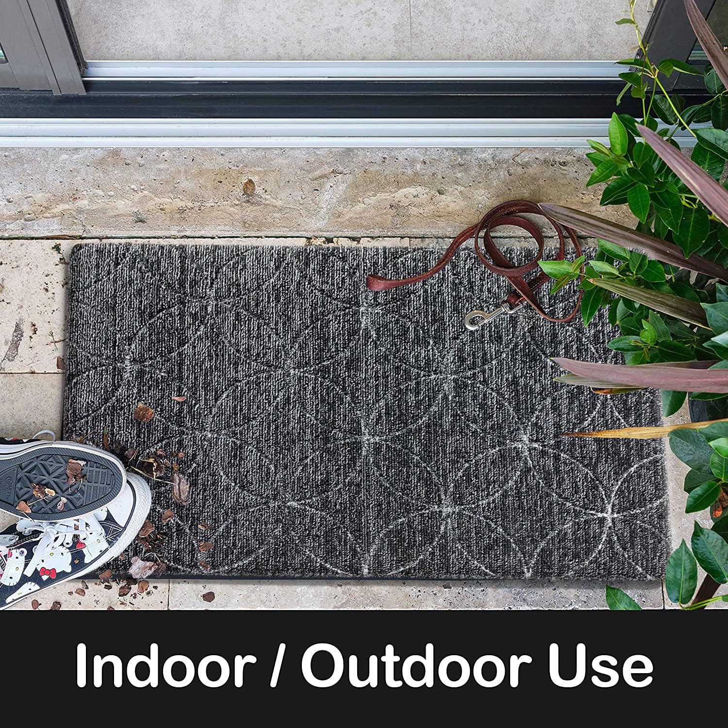 PVC Door Mat for Home Entrance Indoor & Outdoor(40x60 cm - Anthra)