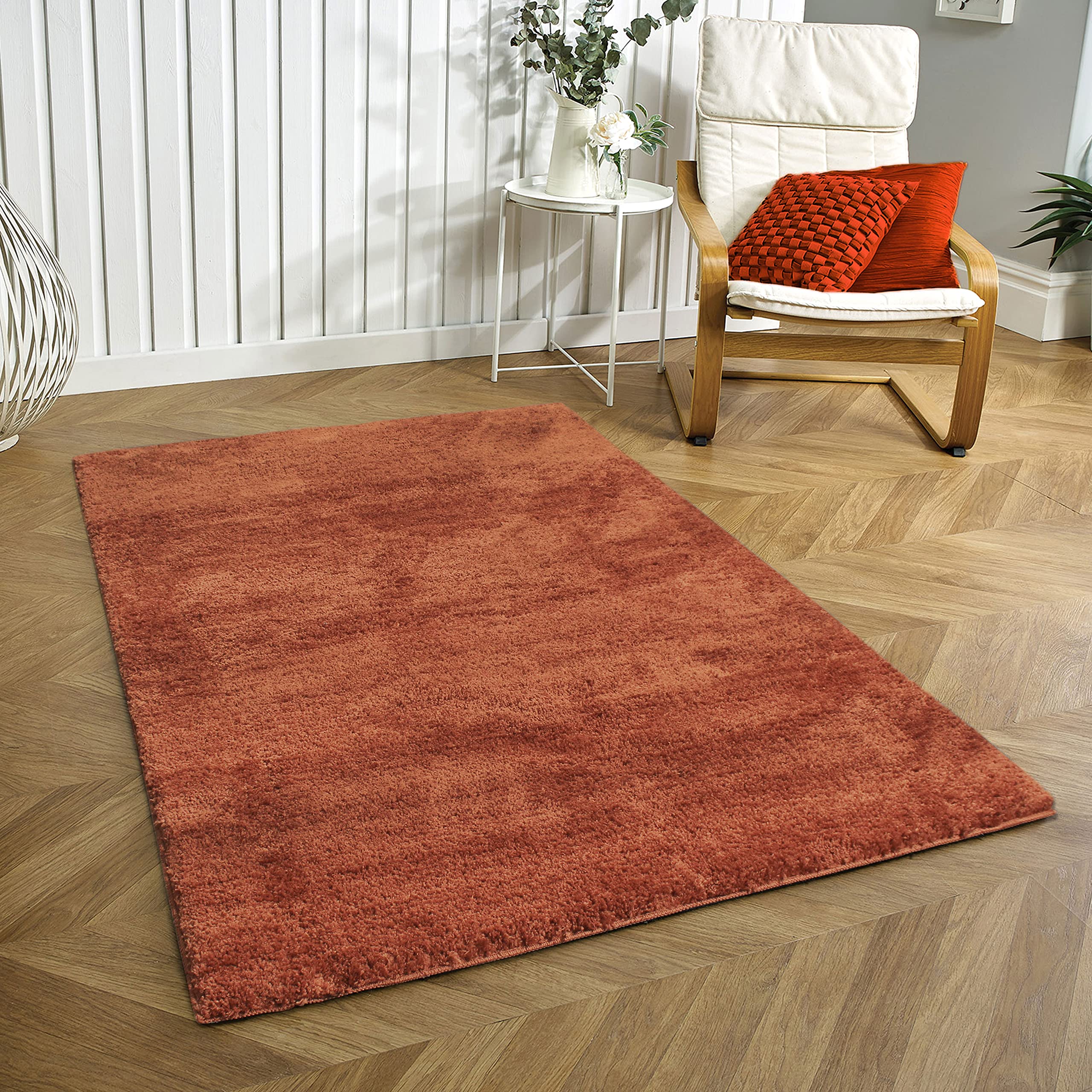Newman Carpet 2500 GSM (4x6 Feet, Rust)